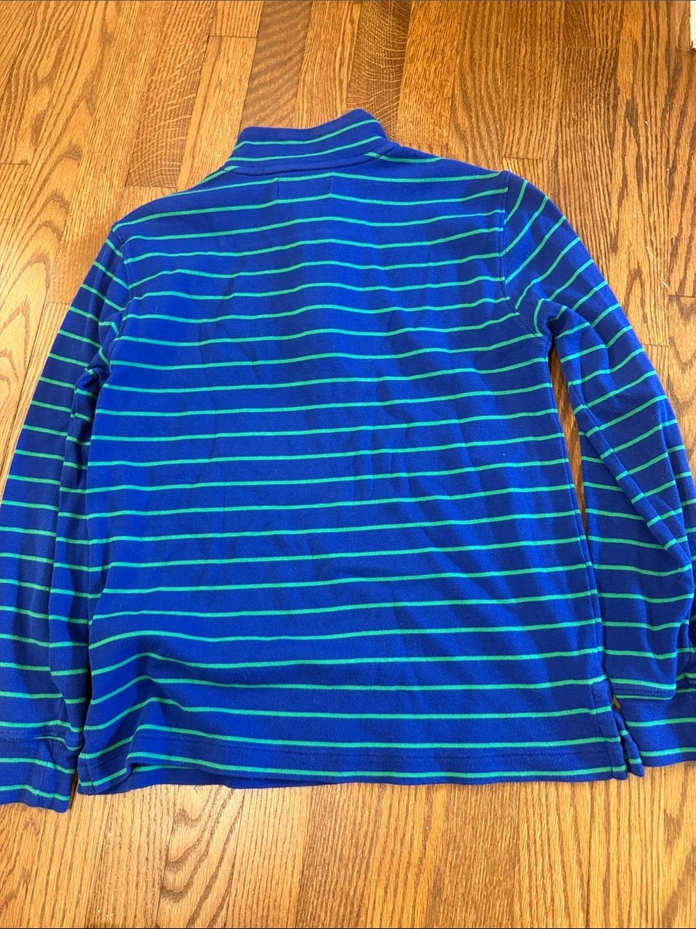 Ralph Lauren Royal Blue with Green Striped Half-Zip Pullover Size Medium